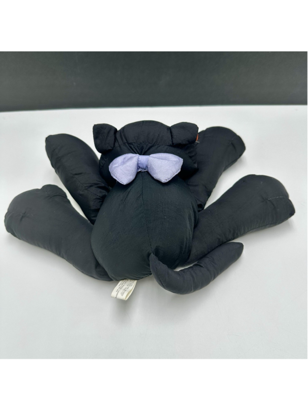 Vintage Halloween Stuffed Animal BLACK CAT Plush Nylon Toy 1993 Gibson Greetings - Picture 3 of 9